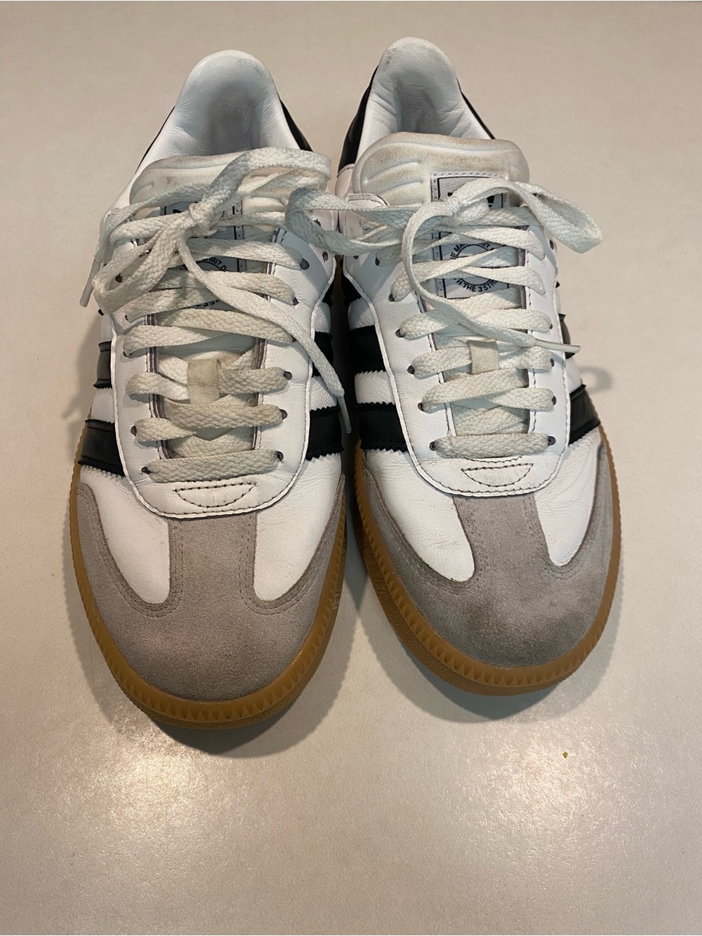 ADIDAS SAMBA XLG CLOUD WHITE CORE BLACK GUM MIDSOLE SNEAKERS SHOE SZ 8 EU 41.5 - Picture 5 of 16